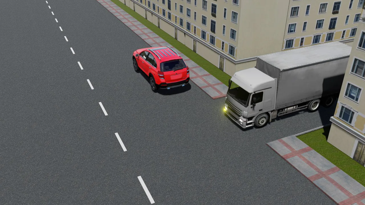 Разрешается ли стоянка легковому автомобилю в показанной ситуации?